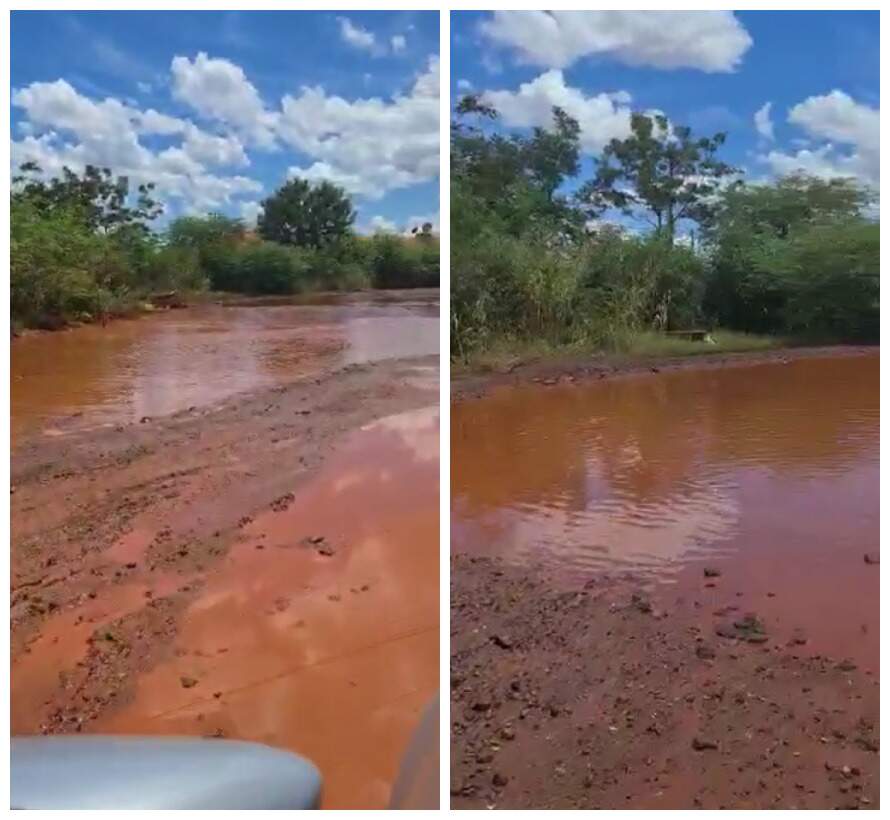 VÍDEO: Após chuvas, avenida fica cheia de lama e moradores reclamam: ‘Vira um lago’