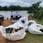 Ação conjunta retira mais de 500 kg de lixo do rio Ivinhema