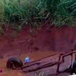 Bebê morre no hospital após carro de família cair em buraco alagado na estrada