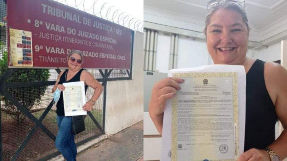 Mulher buscou o documento do divórcio nesta segunda-feira (14)