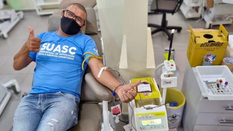Secretaria mobiliza 150 pessoas para doação de sangue no Hemosul em Campo Grande