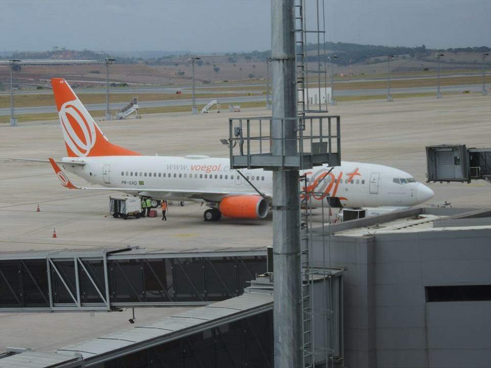 Aeronave da Gol que realiza os voos de Campo Grande para São Paulo.