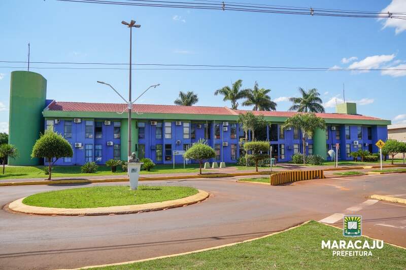 Fachada da prefeitura do município de Maracaju