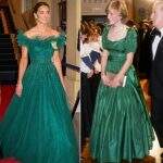 Kate Middleton rouba a cena ao usar vestido esmeralda inspirado no look de Lady Diana