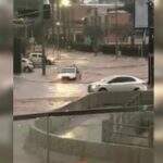 VÍDEO: Córrego transborda e carros enfrentam alagamento na Ricardo Brandão