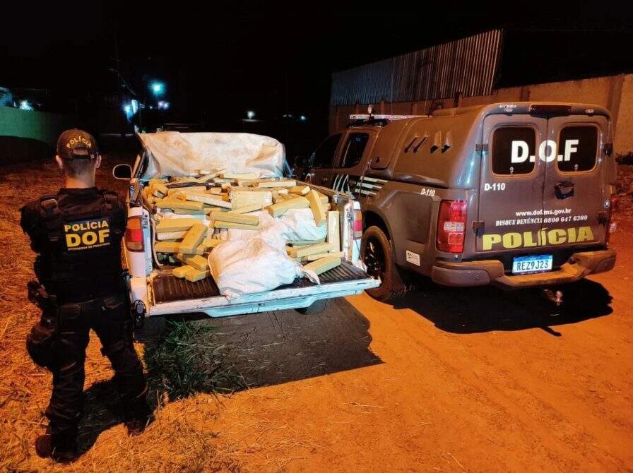 Traficante é flagrado com quase 600 kg de maconha em cidade de MS