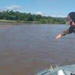 Fiscalização com drones flagra pescadores fazendo arrastão com rede em Coxim