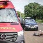 Ciclista arremessado por Honda Civic em Campo Grande continua em estado grave e respira por aparelhos