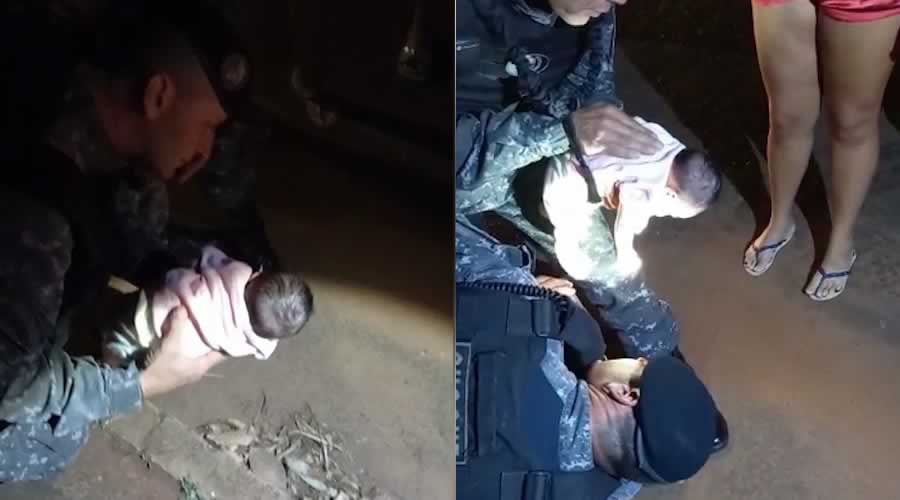 VÍDEO: mãe desesperada procura ajuda e bebê é salvo por policiais em Campo Grande