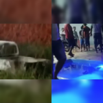 VÍDEO: imagens mostram carro incendiado logo após chacina que matou 4 na fronteira