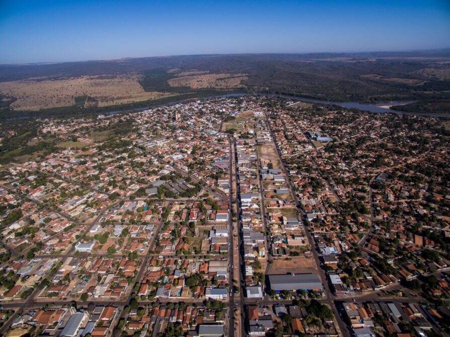 Foto aérea do município de Coxim