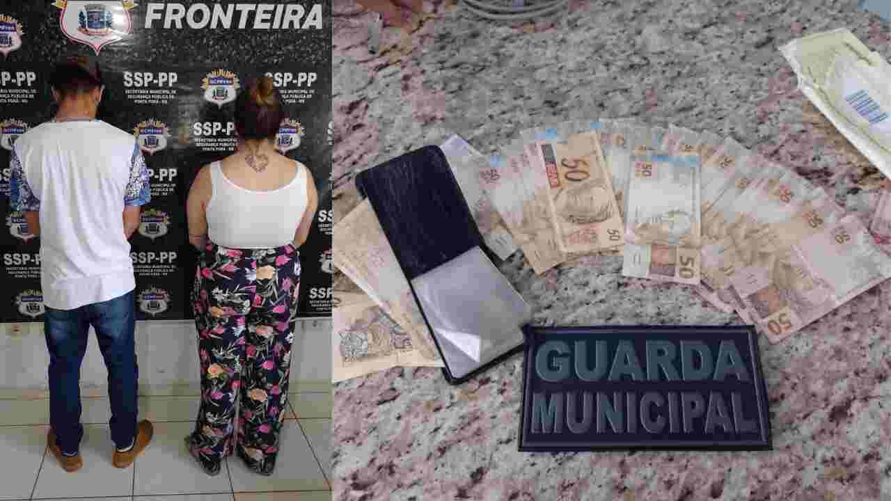 Casal é preso ao aplicar golpes com dinheiro falsificado em hotéis e comércios de Ponta Porã