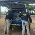PRF apreende 182 Kg de cocaína em caminhão na BR-158 em MS