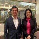 Pré-candidata a presidente, Simone Tebet se encontra com Sergio Moro em São Paulo