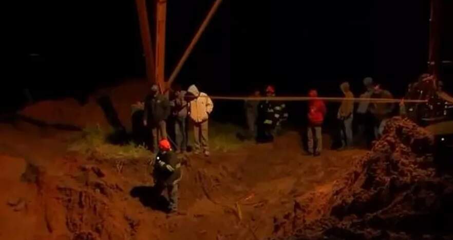 Homem morre soterrado após parede de concreto desmoronar durante escavação em MS