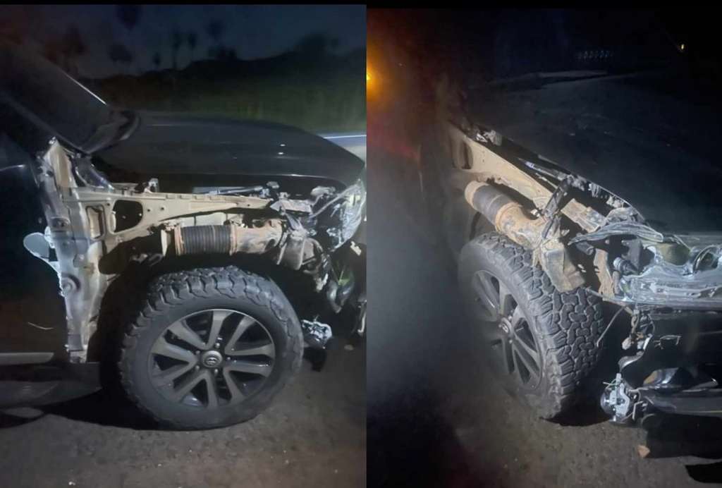 Deputado paraguaio bate carro em novilha na fronteira de MS