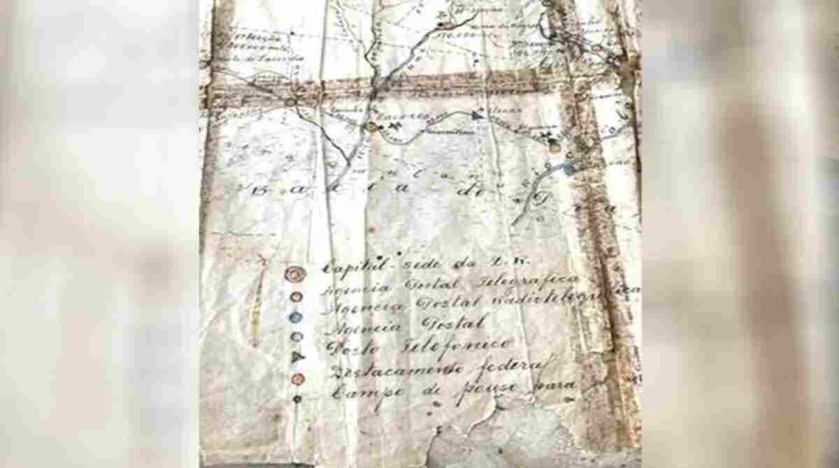 Museu Correios recebe mapa telegráfico da expedição de Marechal Rondon