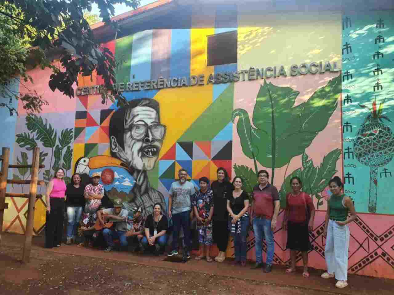 Projeto ensina muralismo para indígenas de aldeia em MS