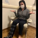 Pré-candidata à Presidente do Brasil, Simone Tebet (MDB) lesionou o pé
