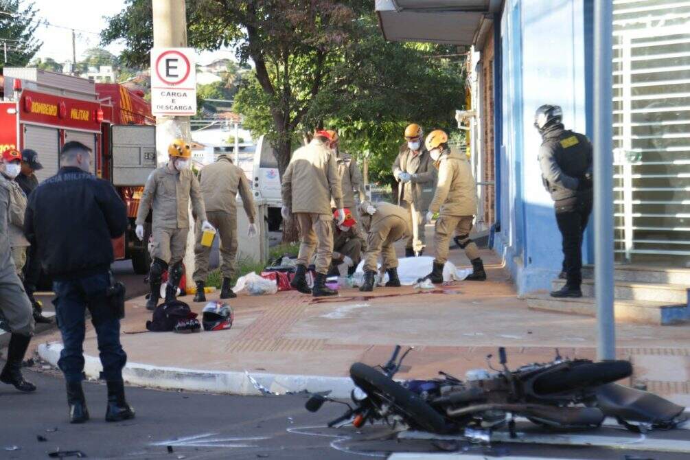 batida78 - Acidente com morte deixa trânsito interditado no Centro de Campo Grande