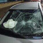 Motorista que atropelou e arrastou policial em Campo Grande diz que ‘nem viu’ no que bateu