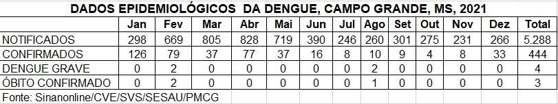 dengue dados 2021