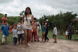 Comunidade de indígenas Guarani e Kaiowá do tekoha Mboreviry, em Naviraí. Foto: Cimi