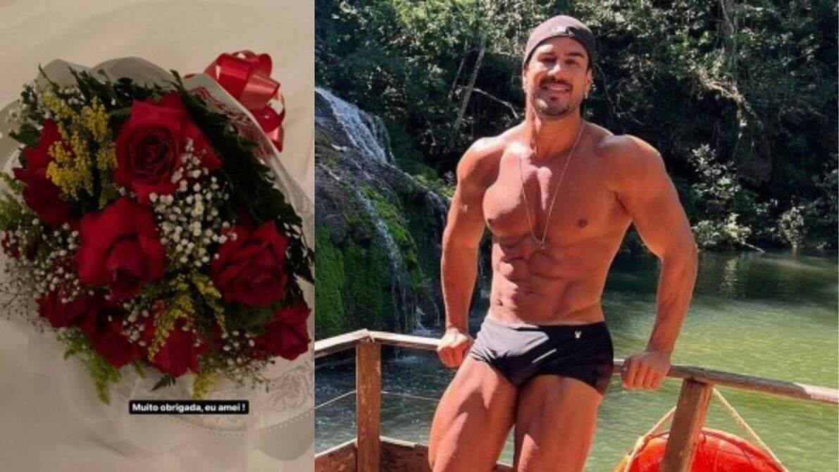 'Neymãe' viaja para Bonito com novo affair e ganha rosas vermelhas: 'Amei'