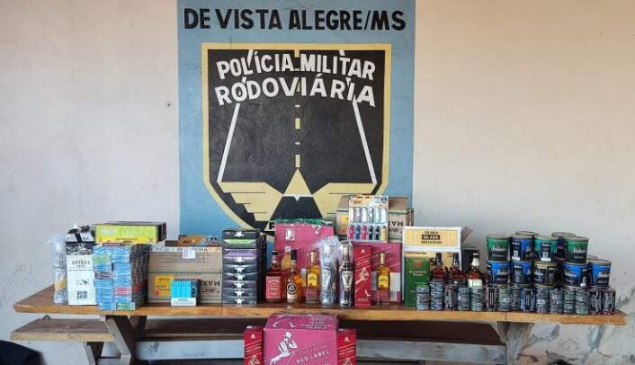 Polícia Militar Rodoviária apreende R$ 16 mil em contrabando na MS-164