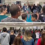 VÍDEO: Após 27 anos, professora volta à escola onde se formou e faz homenagem para mães com grande roda de dança