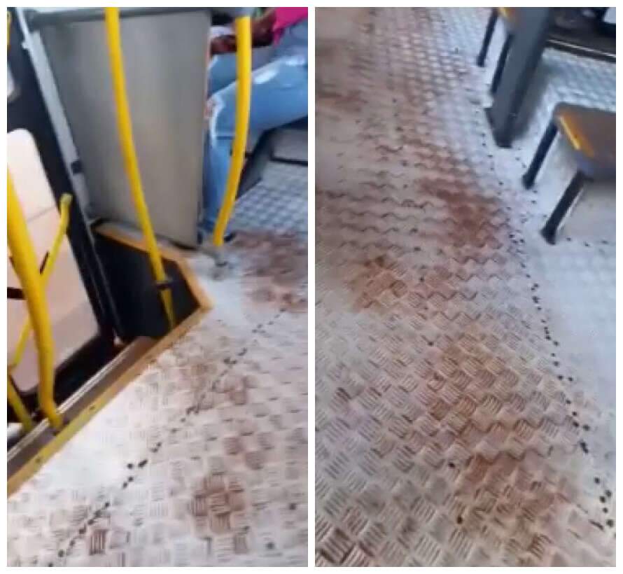 VÍDEO mostra ônibus da linha 075 com sujeira e passageira reclama: 'Não tem condições'