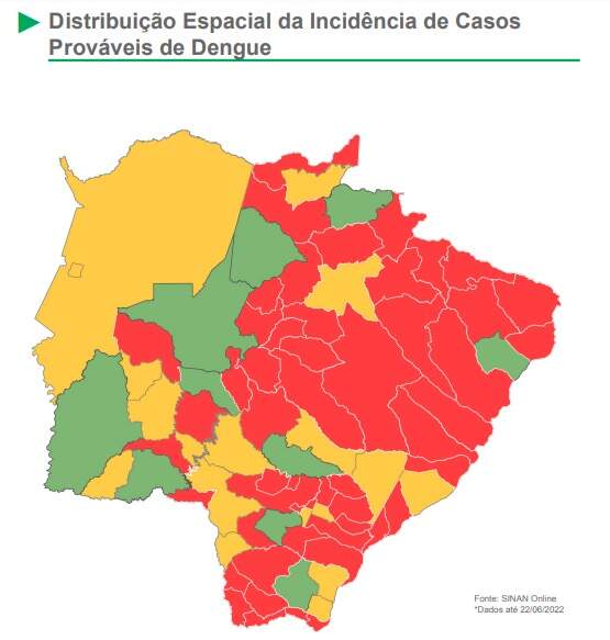 Captura de Tela 2022 06 24 às 10.29.06 - MS tem 51 cidades com alta incidência de dengue; saiba quais municípios mais preocupam