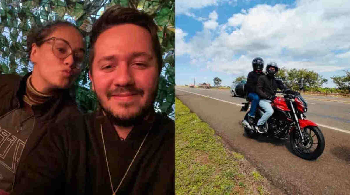Casal do MT viaja 493 km de moto toda semana para viver da arte: 'Apaixonados por Campo Grande'