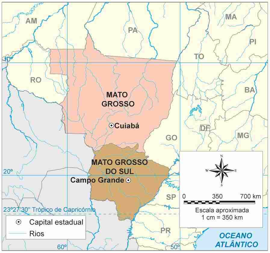 antes divisao - Novela Pantanal erra, mostra mapa de Mato Grosso ao falar em Campo Grande e causa a fúria de MS: 'arrumem agora'