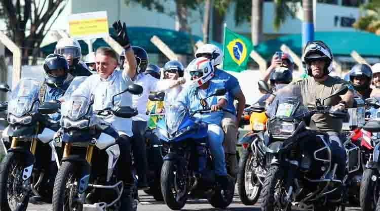 Pré-candidato ao governo de MS, Contar participa de motociata com Bolsonaro em Campo Grande