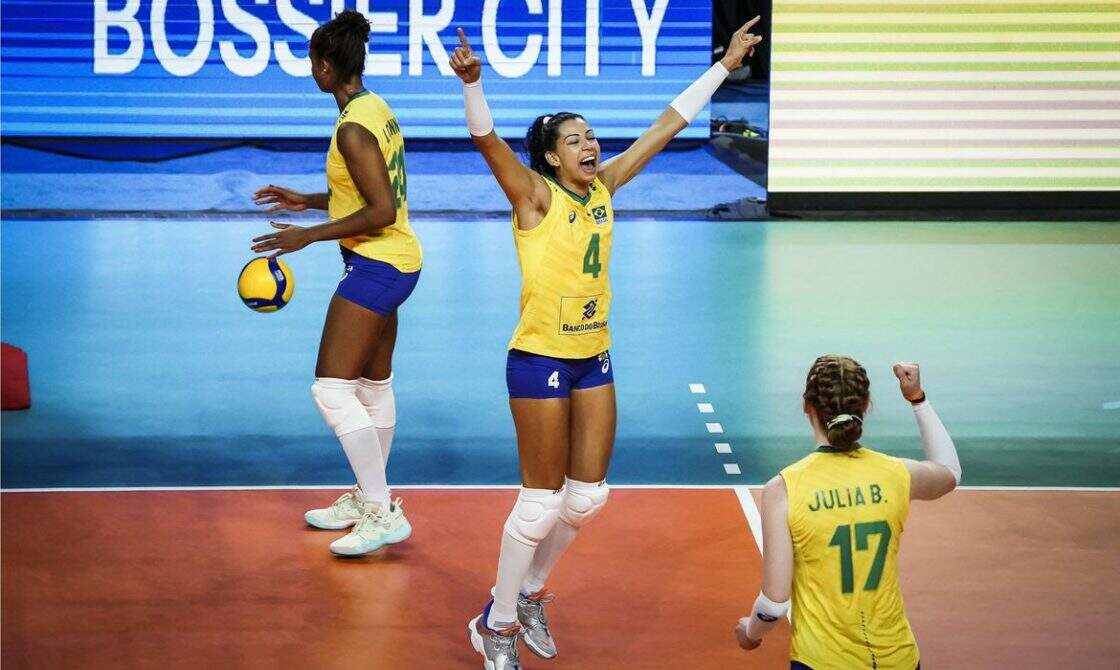Brasil vence a segunda na Liga das Nações feminina: 3 a 0 na Polônia
