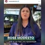Rose Modesto faz representação contra fake news na Polícia Federal