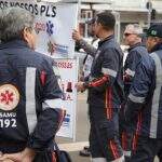 Motoristas de ambulâncias fazem protesto em Campo Grande: ‘queremos ser reconhecidos como profissionais de saúde’