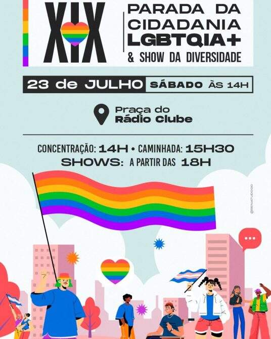 Parada da Cidadania LGBT 1 - Campão Arco-Íris: Parada da Cidadania LGBTQIA+ acontece neste sábado, 23