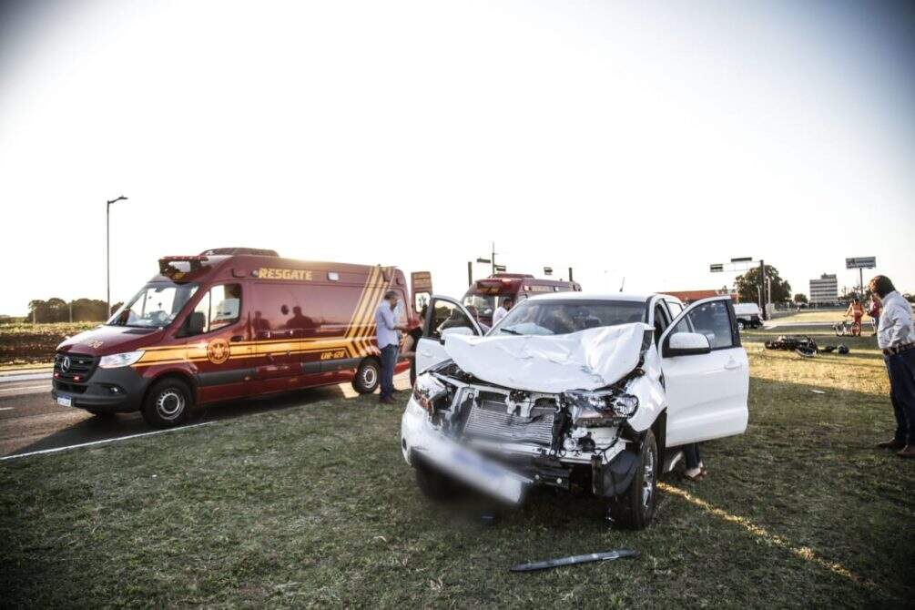 acidente 2 - Casal de motociclista atingido por camionete em Campo Grande respira com ajuda de aparelhos