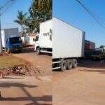 VÍDEO: Abastecimento de mercadorias em atacadista causa congestionamento de caminhões na Vilas Boas