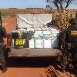 Homem foge da polícia e abandona camionete com quase R$ 600 mil produtos agrícolas contrabandeados