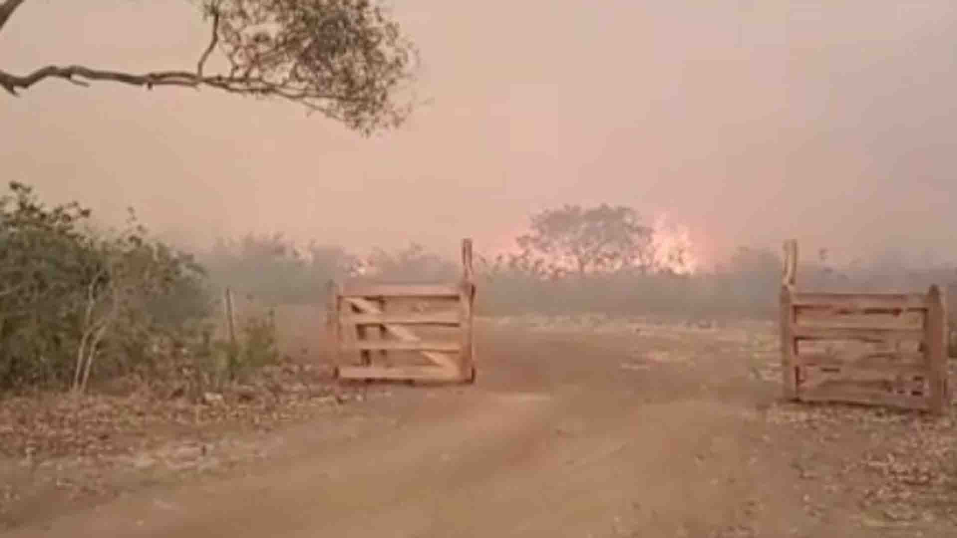 VÍDEO: Focos de incêndio em Nabileque e Baía do Jacadigo mobilizam Corpo de Bombeiros