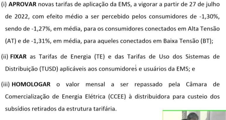 relatorio - Aneel aprova e consumidores de Mato Grosso do Sul terão desconto de 1,3% na conta de luz