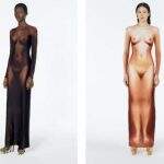O vestido mais ‘quente do momento’ reproduz a nudez e custa R$ 3 mil 