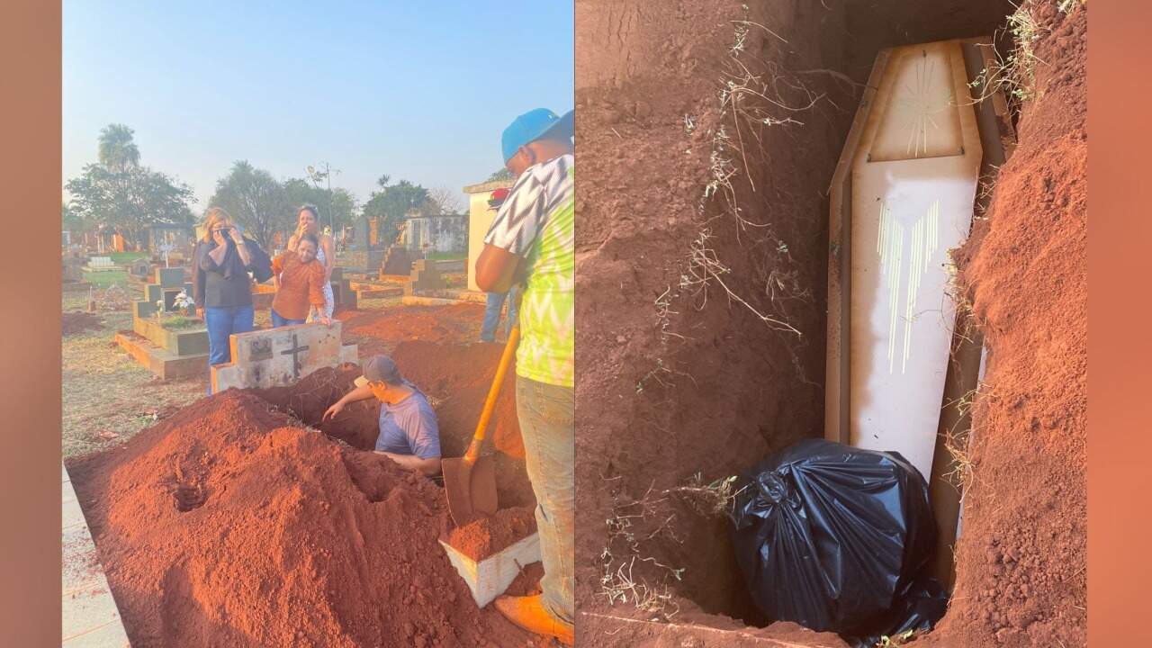 Cemitério erra de cadáver e exuma corpo de avô na frente da família em Campo Grande