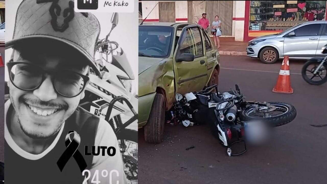 Motociclista morre na Santa Casa horas após colidir contra porta de carro em Sidrolândia