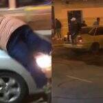 VÍDEO: Pessoas se arriscam em cima de carros durante algazarra com ‘zerinho’