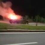 VÍDEO: Camionete fica destruída ao pegar fogo no Parque dos Poderes
