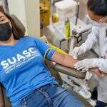 Servidores e líderes comunitários vão ao Hemosul e campanha para doação de sangue